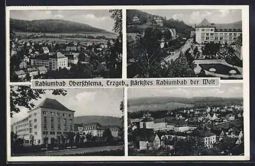 AK Oberschlema, Partien im Ort