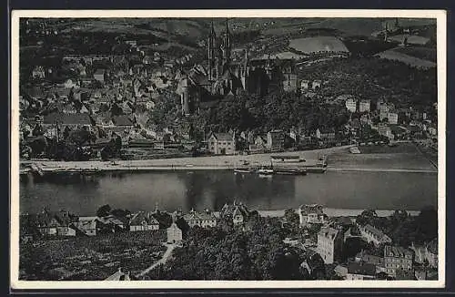 AK Meissen / Elbe, Ortsansicht aus dem Flugzeug