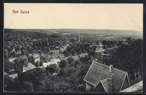 AK Bad Sulza, Ortsansicht über die Dächer