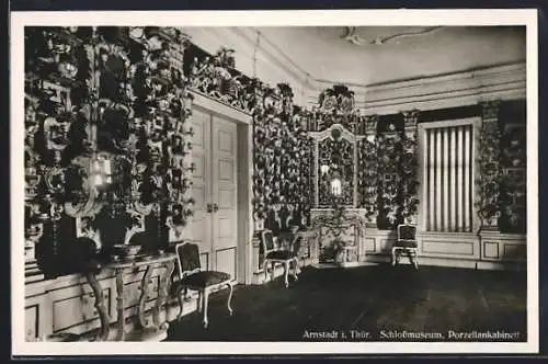 AK Arnstadt i. Thür., Porzellankabinett im Schlossmuseum
