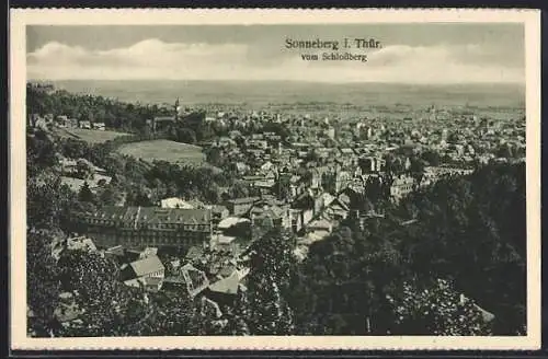 AK Sonneberg /Th., Ortsansicht vom Schlossberg