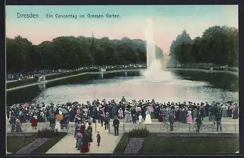 AK Dresden, Ein Concerttag im Grossen Garten