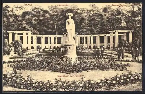 AK Berlin, Standbild der Kaiserin im Tiergarten