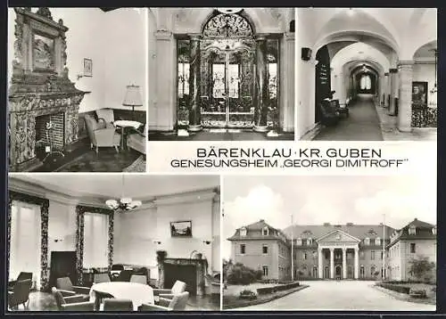AK Bärenklau /Kr. Guben, Genesungsheim Georgi Dimitroff, Innenansichten