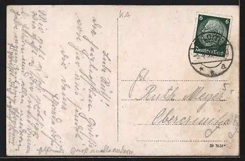 AK Colditz i. Sa., Muldenwehr mit Schloss und Kirche