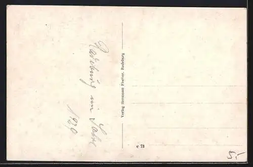 AK Radeburg, Teilansicht mit Kirche