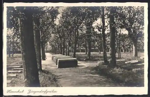 AK Herrnhut, Zinzendorfgräber