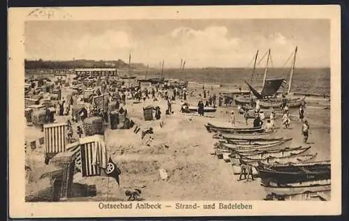 AK Ahlbeck, Ostseebad, Strand- und Badeleben