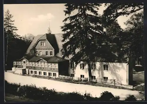 AK Linda /Brand-Erbisdorf, Ferienheim-Gaststätte Schrödermühle, VEB Stahl- u. Walzwerk Brandenburg