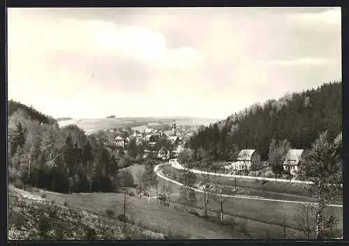 AK Thum /Erzgeb., Ortsansicht von der Annaberger Strasse aus