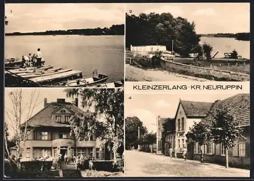 AK Kleinzerlang /Neuruppin, FDGB-Cafe Pälitzsee, Erholungsheim Frieden