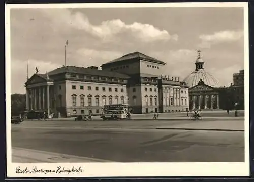 AK Berlin, Staatsoper und Hedwigskirche, Panorama