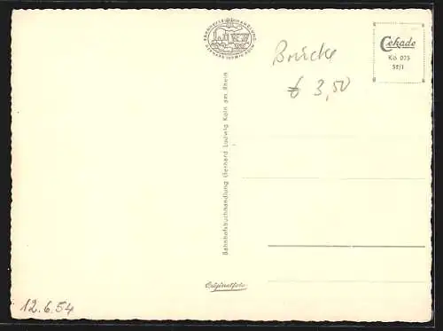 AK Köln a. Rh., Mülheimer Brücke, Panorama