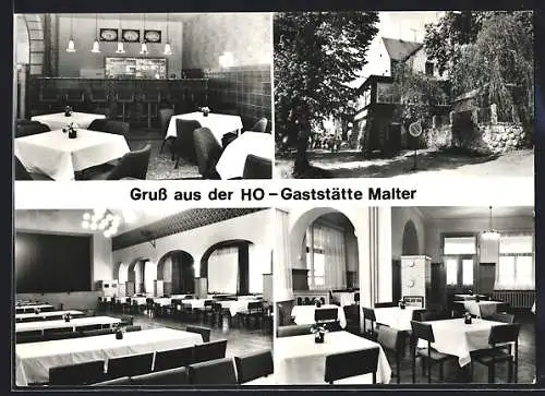 AK Malter-Paulsdorf, HO-Gaststätte Malter mit Innenansichten