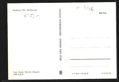 AK Thalheim /Erzgeb., Naherholungsheim Rentnersruh, Ortspartien, Eingang