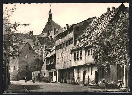 AK Freiberg /Sa., Alte Gerberhäuser am Mühlgraben