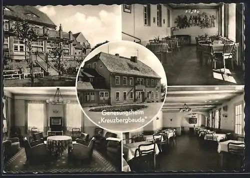 AK Jauernick-Buschbach, Genesungsheim Kreuzbergbaude mit Innenansichten