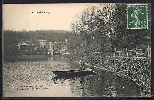 AK Ville d`Avray, Bords du Grand Lac, Promenade autour du Lac