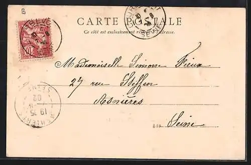 AK Courbevoie, Le Pont de la Jatte et les berges animées