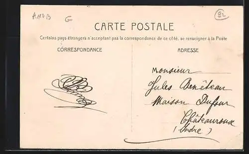 AK Courbevoie, Le Passeur sur la Seine