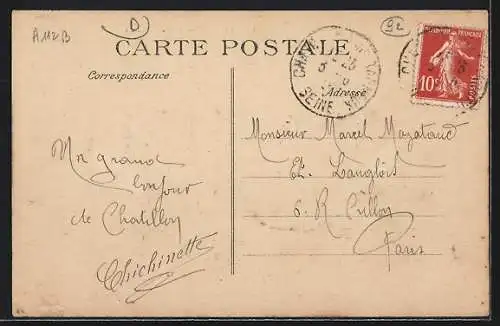 AK Châtillon, Rue de Clamart avec ses arbres alignés et trottoirs ombragés