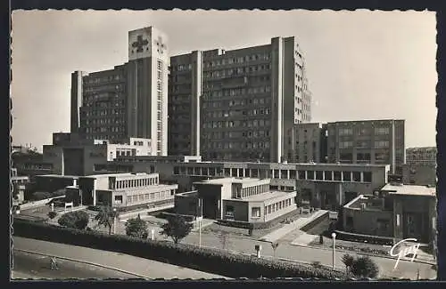 AK Clichy /Seine, Vue d`ensemble de l`hôpital Beaujon, rue Beaujon