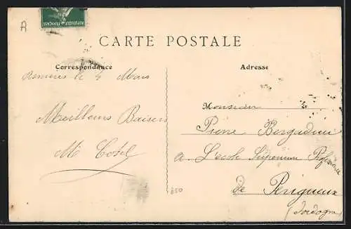 AK Asnières, Château Pouget, l`ensemble du parc