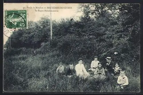 AK Forêt de Meudon, Brévères-de-Sèvres, Le Repos Hebdomadaire