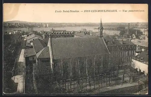 AK Issy-les-Moulineaux, École Saint-Nicolas, Vue panoramique