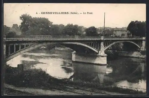 AK Gennevilliers /Seine, Le Pont