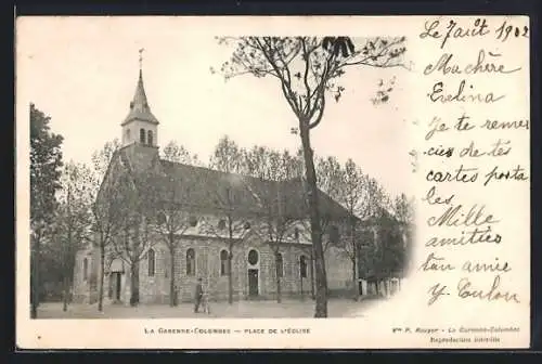 AK La Garenne-Colombes, Place de l`église
