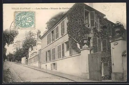 AK Ville-d`Avray, Les Jardies, Maison de Gambetta
