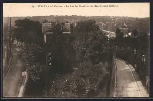 AK Sèvres, La Rue des Buelles et la Rue Maurice Berteaux à vol d`oiseau