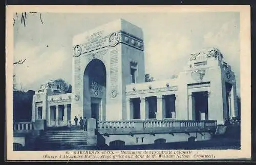 AK Garches /S.-et-O., Monument de l`Escadrille Lafayette, oeuvre d`Alexandre Marcel