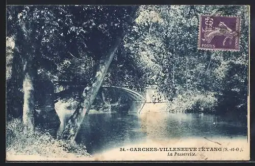 AK Garches-Villeneuve l`Étang /S.-et-O., La Passerelle