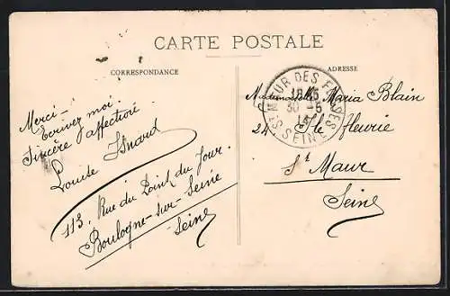 AK Billancourt, Quai du Point du Jour avec arbres et rivière adjacente