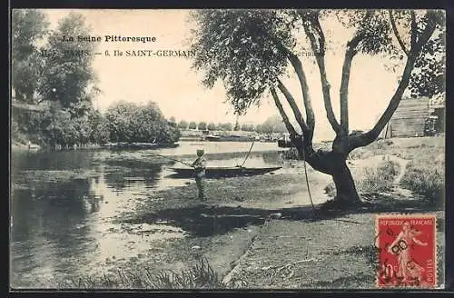 AK Paris, La Seine Pittoresque, Île Saint-Germain