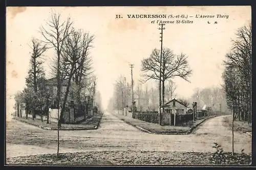 AK Vaucresson /S.-et-O., L`Avenue Thery et l`Avenue St-Gilles