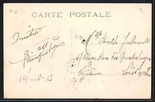 AK Colombes, Île du Moulin-Joli et vue sur la rivière paisible