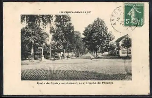 AK La Croix-de-Berny, Route de Choisy conduisant aux prisons de Fresnes