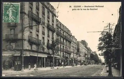 AK Clichy, Boulevard National près de la rue du Guichet