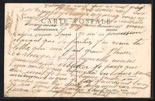 AK Clichy, Le Boulevard National avec passants et calèche