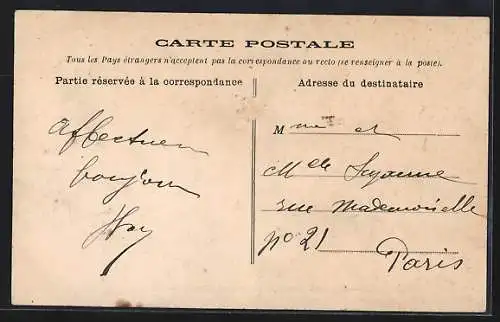 AK Meudon, Place de l`Observatoire avec des passants et une statue