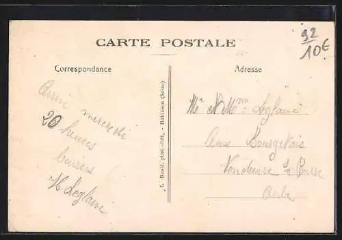 AK Châtenay /Seine, Route de Versailles avec voitures et passants