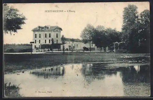 AK Petit-Bicêtre, L`Étang et bâtiment en arrière-plan