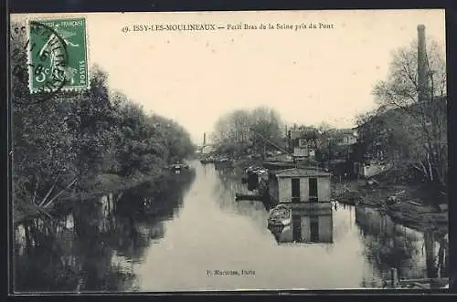 AK Issy-les-Moulineaux, Petit Bras de la Seine pris du Pont