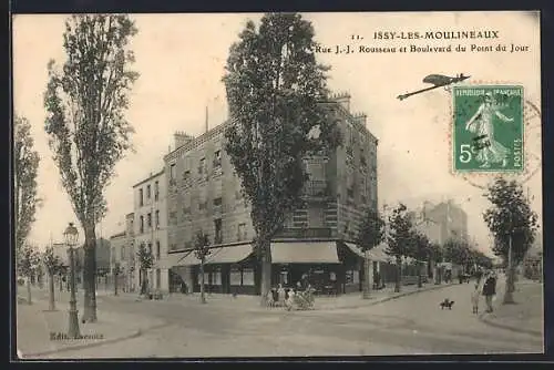 AK Issy-les-Moulineaux, Rue J.-J. Rousseau et Boulevard du Point du Jour