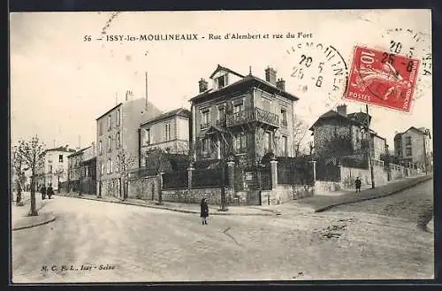 AK Issy-les-Moulineaux, Rue d`Alembert et rue du Fort