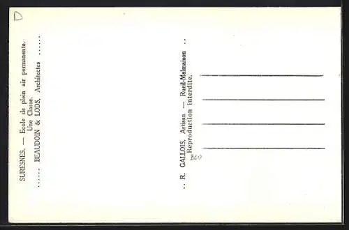 AK Suresnes, École de plein air permanente, Une classe