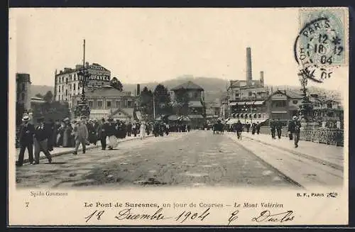 AK Suresnes, Le Pont de Suresnes, un jour de Courses, Le Mont Valérien